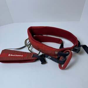 Black Diamond Rock Climbing Harness - Red, Padded Support Medium